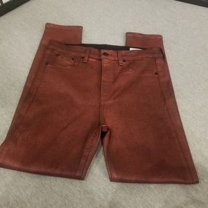 Rag & bone jeans in metallic-coated stretch-twill.